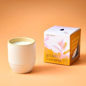 NWT! Modern Sprout Golden Moments Soy Wax Candle